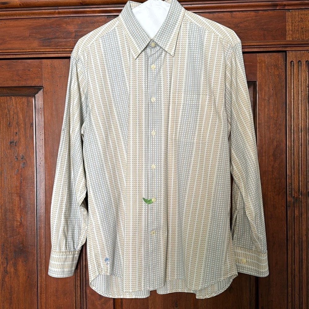 Men's Tommy Bahama Cotton Button Down Long Sleeve Shirt Size Large